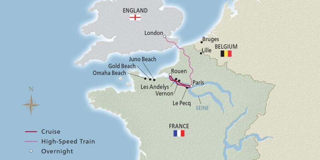 Viking London Paris Map