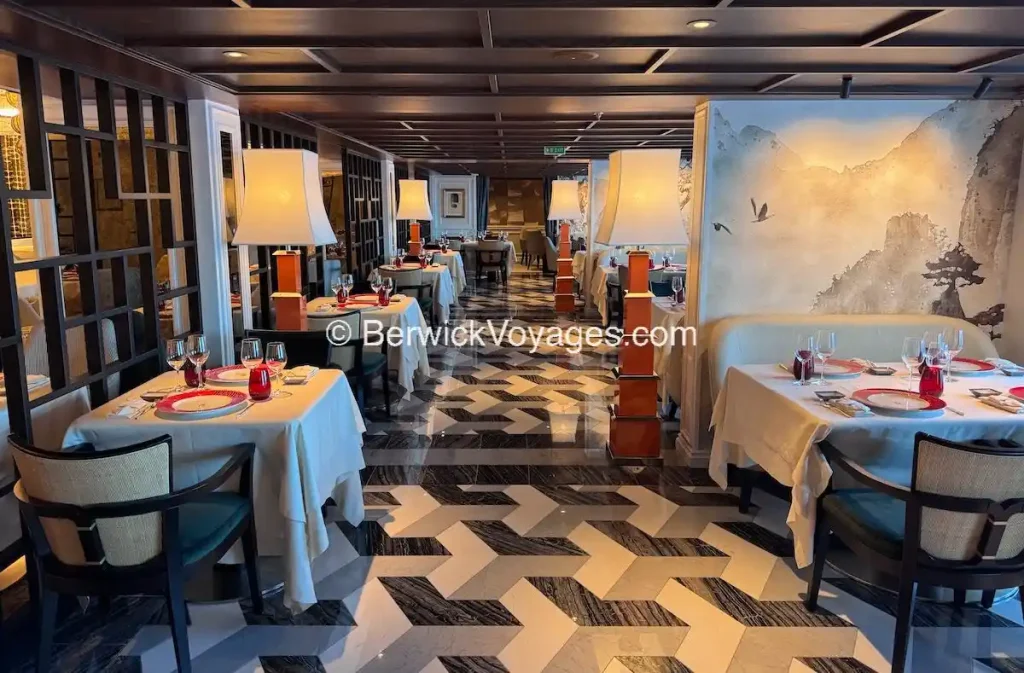 Red Ginger Asian fusion specialty restaurant on Oceania Allura, included in cruise fare