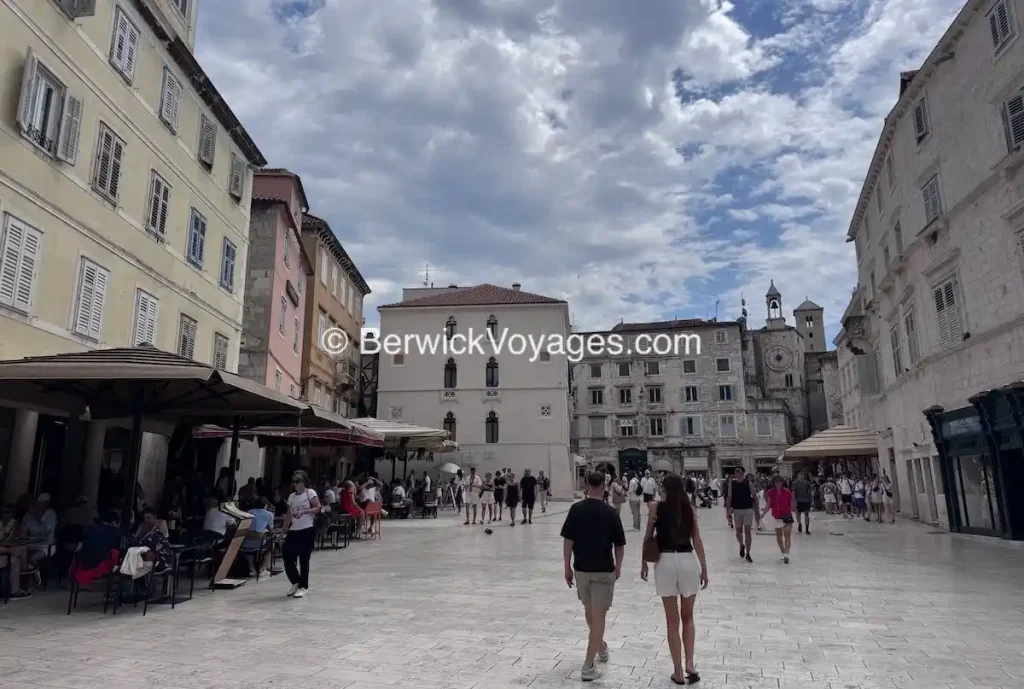 Riva waterfront promenade in Split, Croatia, Oceania Allura's port of call during her July 2025 pre-inaugural sailing